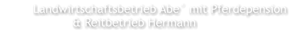 Landwirtschaftsbetrieb Abe´ mit Pferdepension                     & Reitbetrieb Hermann